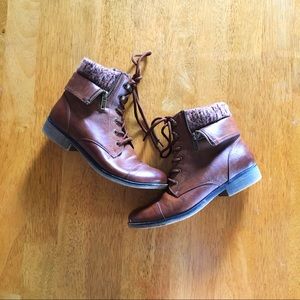 Ankle Knit Combat Boots